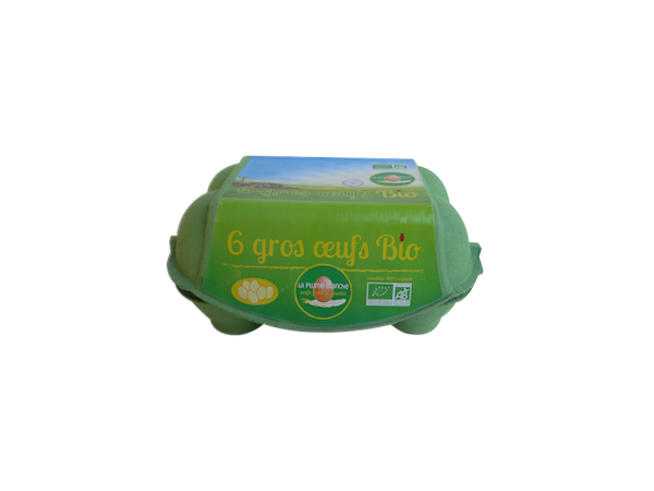 Boîte de 6 oeufs Bio