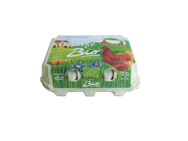 Boîte de 6 oeufs Bio Boîte de 6 oeufs Bio