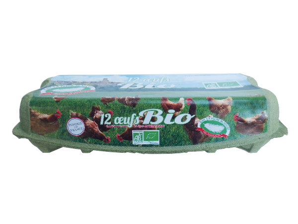 Boîte de 12 oeufs Bio Boîte de 12 oeufs Bio
