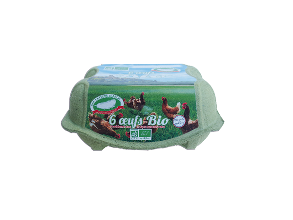 Boîte de 6 oeufs Bio Boîte de 6 oeufs Bio