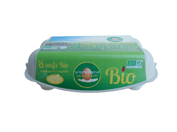 Boîte de 8 oeufs Bio